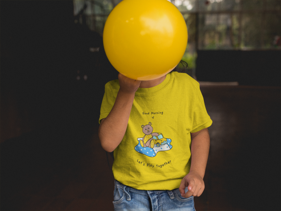 good morning . lets play together round neck 100% cotton t shirt