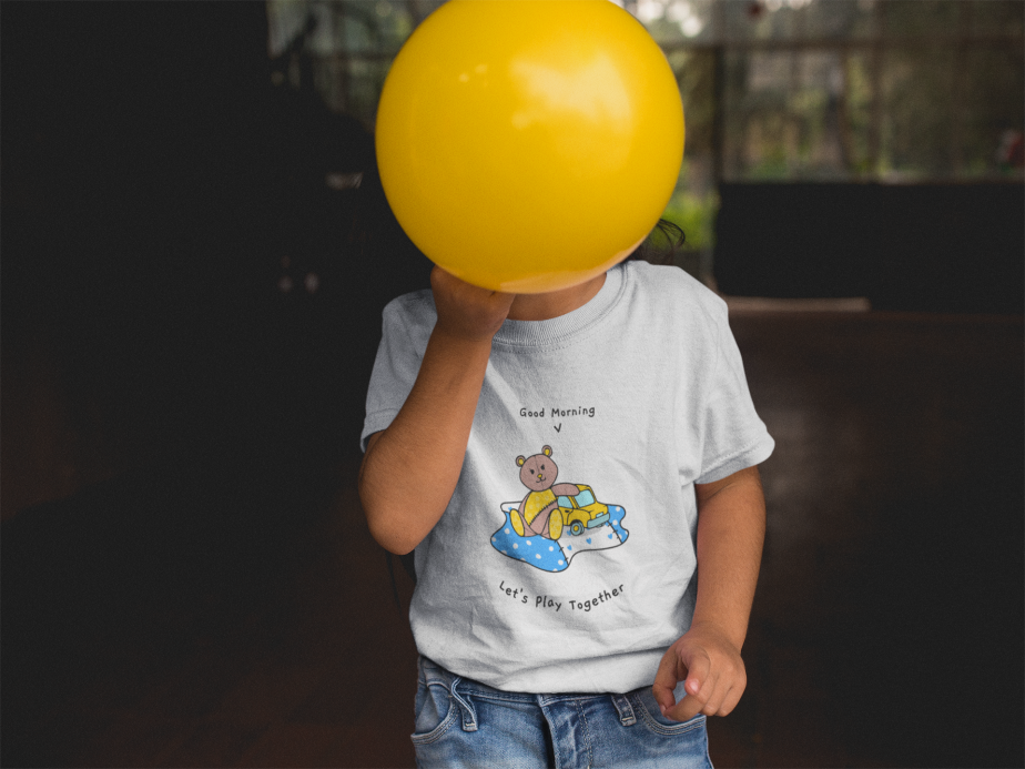 good morning . lets play together round neck 100% cotton t shirt