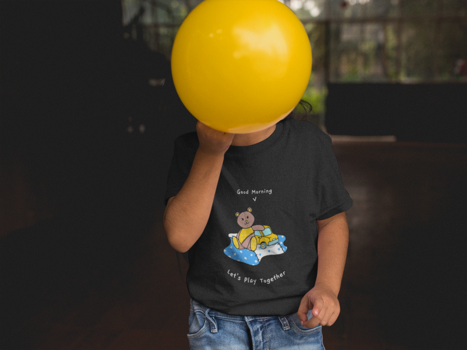 good morning . lets play together round neck 100% cotton t shirt