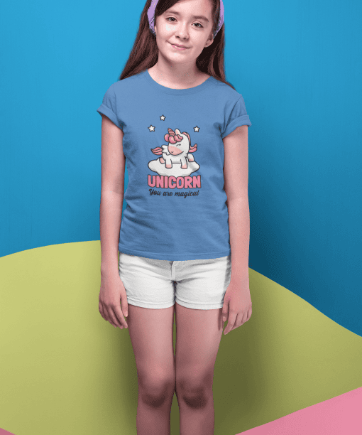 unicorn you are magical round neck 100% cotton t shirt for kids