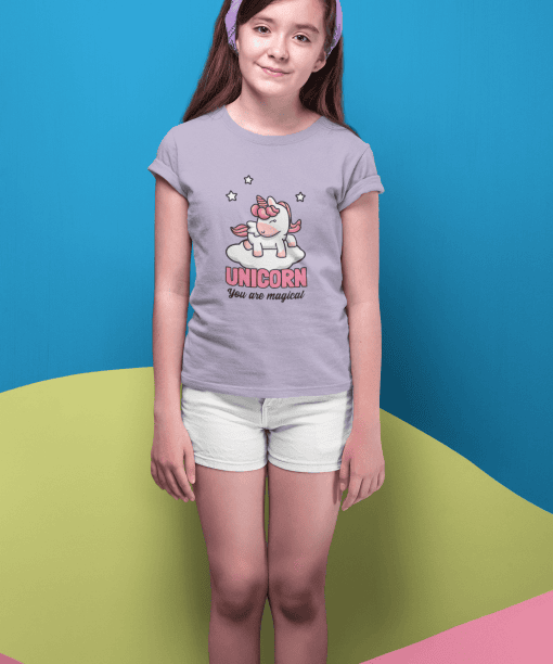 unicorn you are magical round neck 100% cotton t shirt for kids