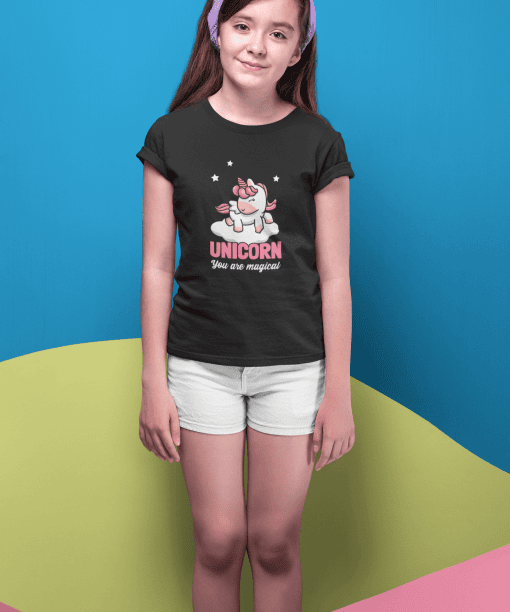 unicorn you are magical round neck 100% cotton t shirt for kids