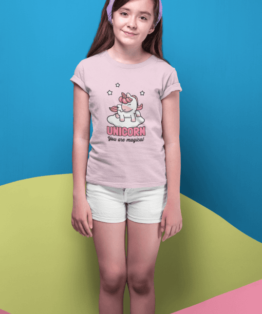 unicorn you are magical round neck 100% cotton t shirt for kids