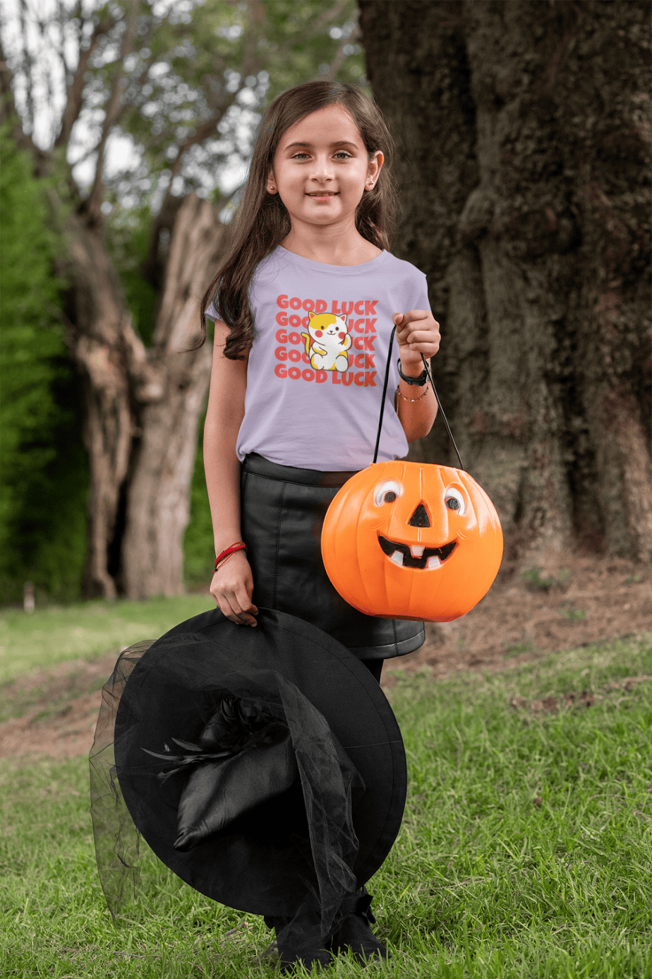 good luck round neck 100% cotton t shirt for kids