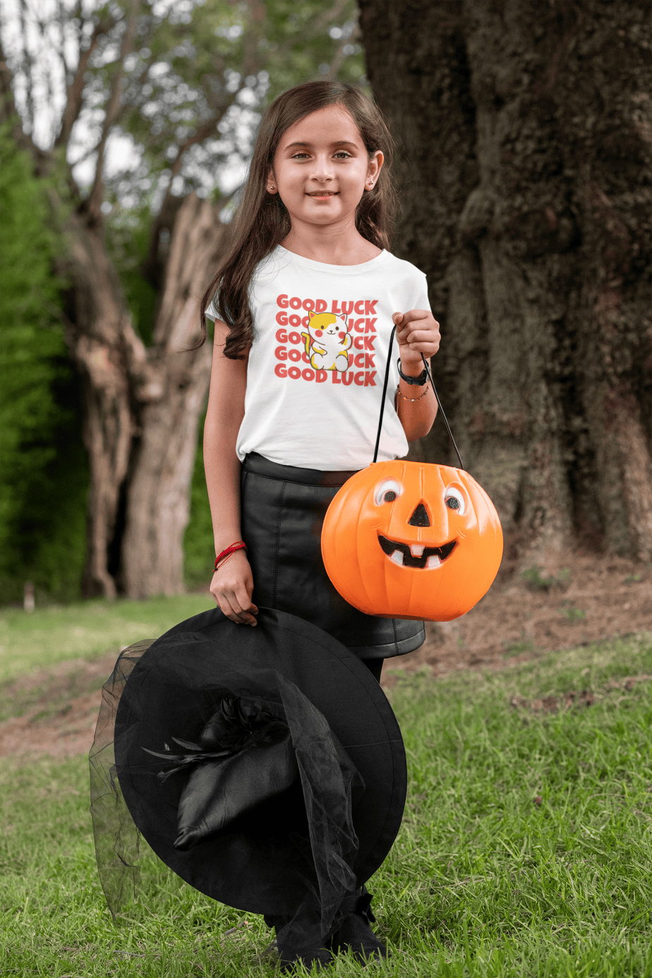 good luck round neck 100% cotton t shirt for kids