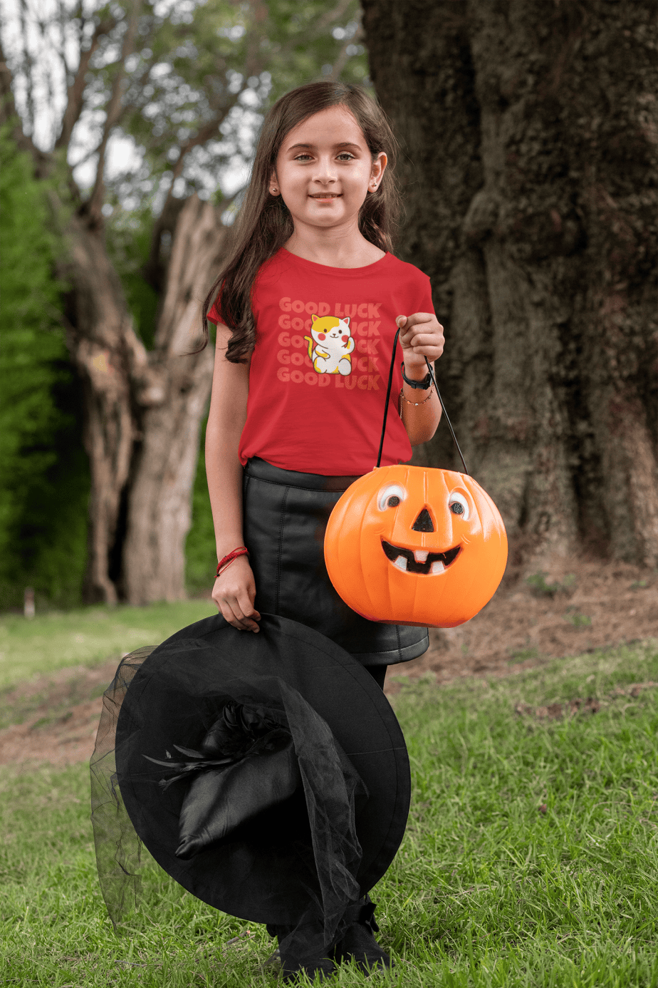 good luck round neck 100% cotton t shirt for kids