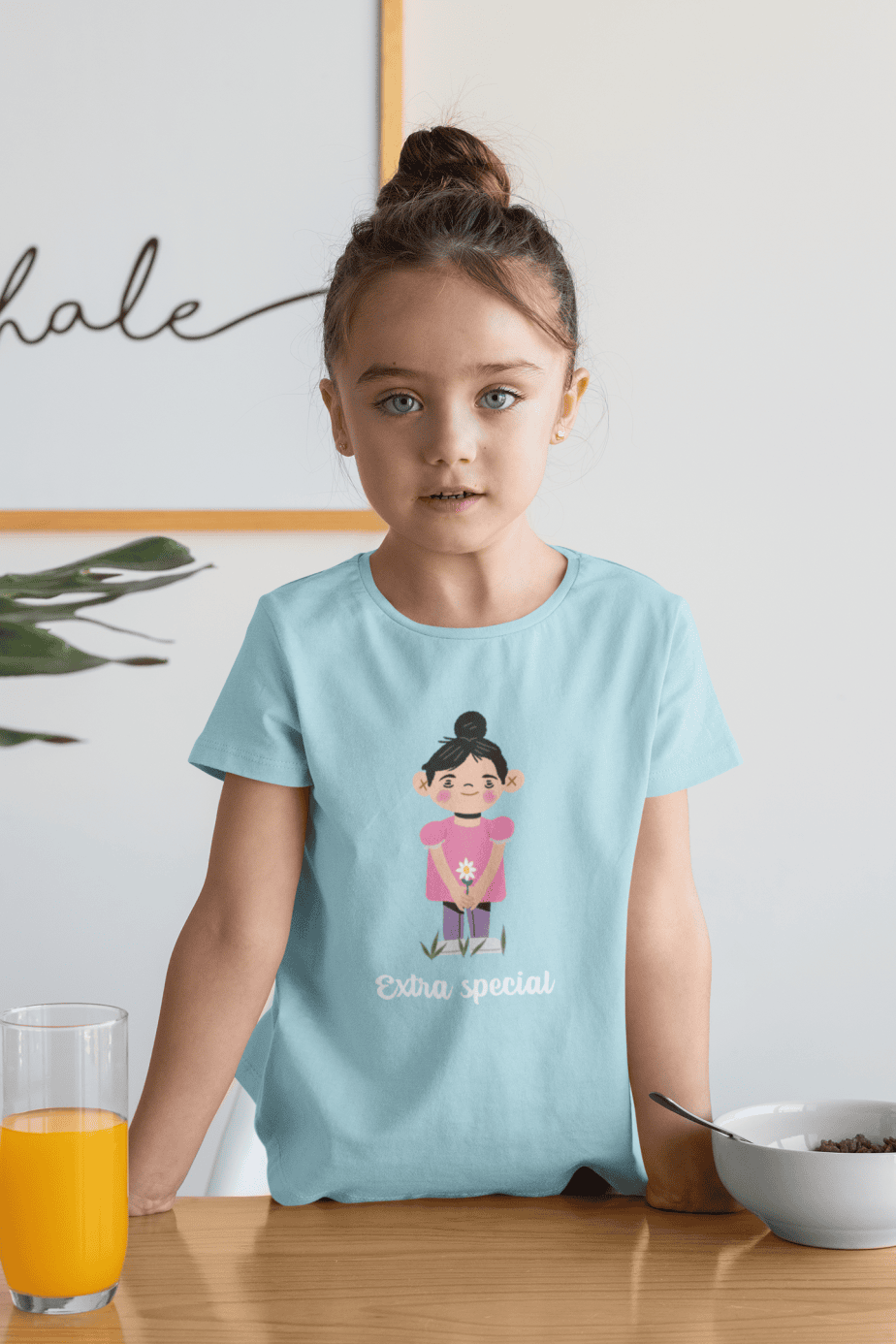 extra special round neck 100% cotton t shirt for kids