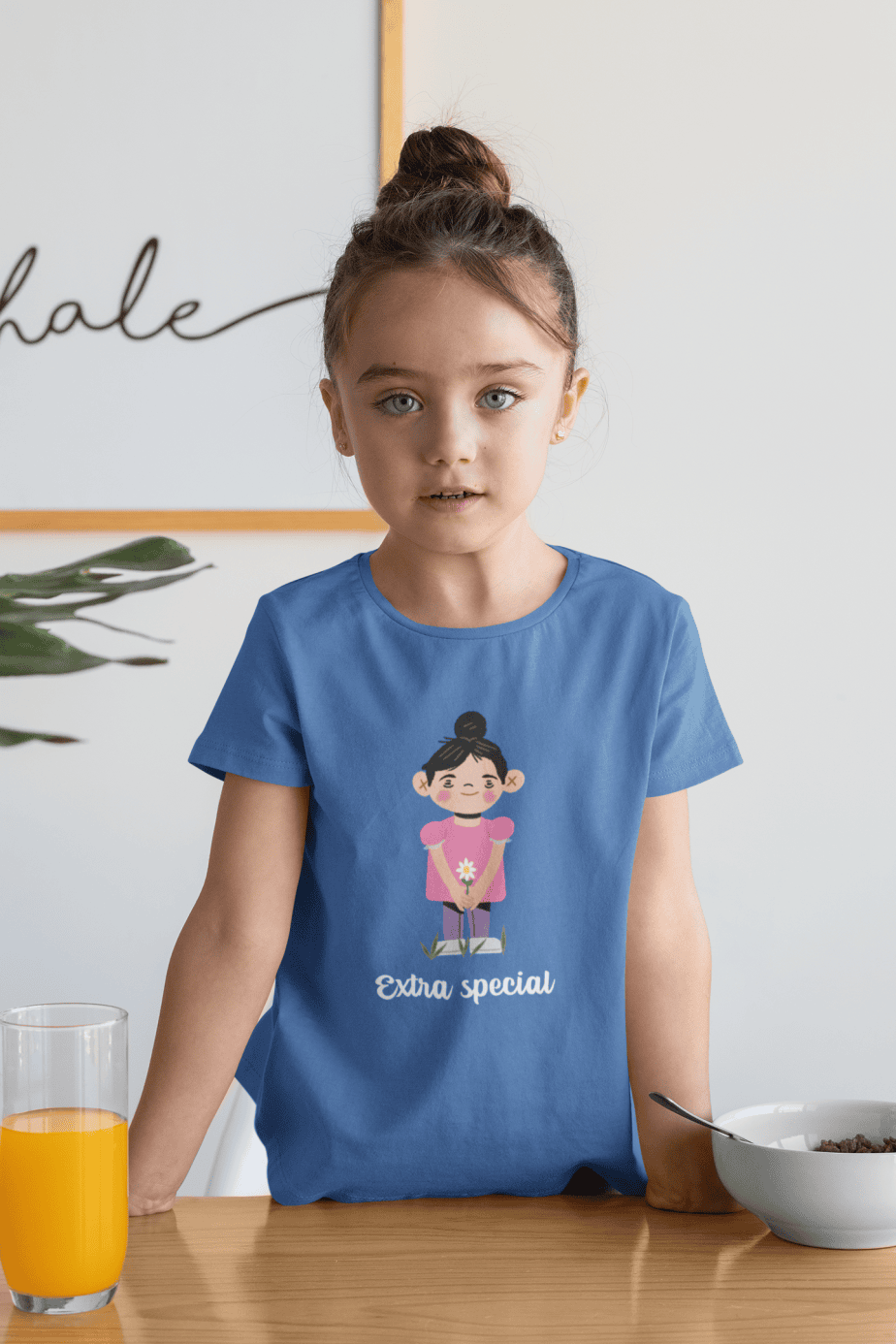 extra special round neck 100% cotton t shirt for kids