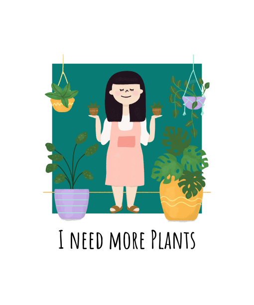 i need more plants round neck 100% cotton t shirt for kids