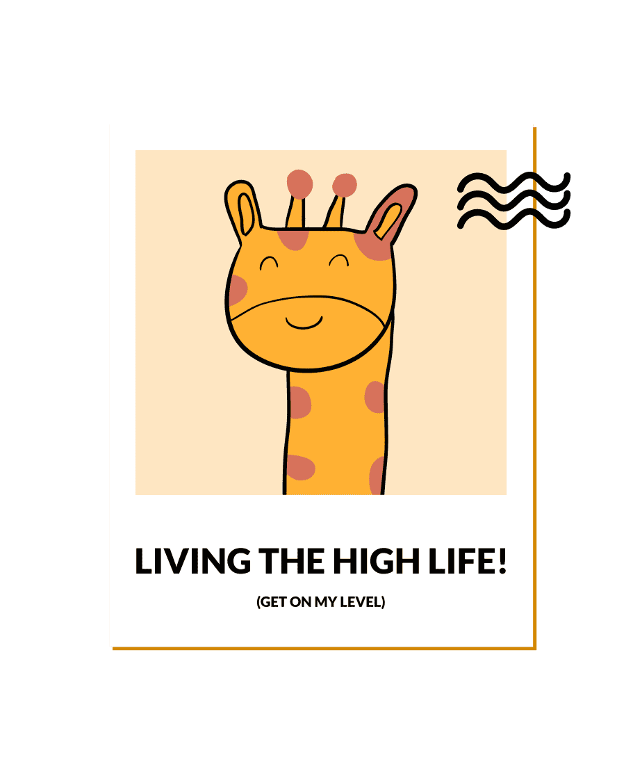 living the high life! round neck 100% cotton t shirt for kids