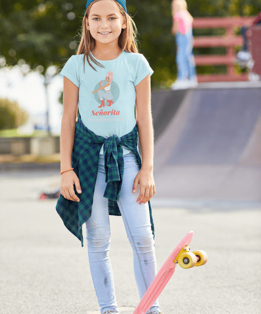 senorita round neck 100% cotton t shirt for kids