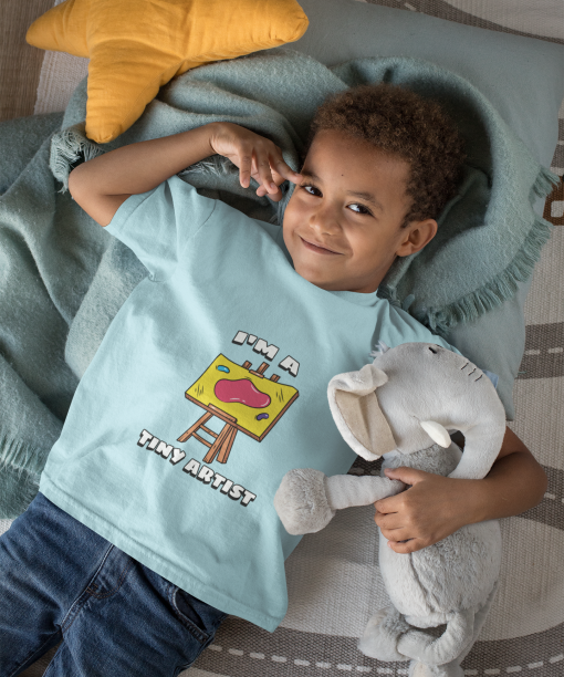 i am tiny artist round neck 100% cotton t shirt