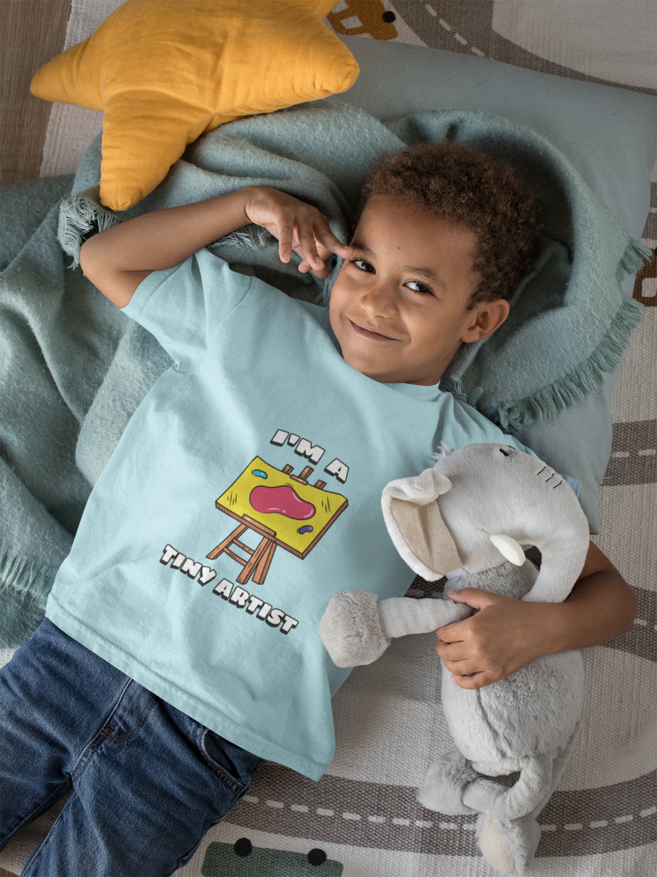 i am tiny artist round neck 100% cotton t shirt