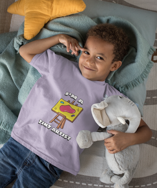 i am tiny artist round neck 100% cotton t shirt