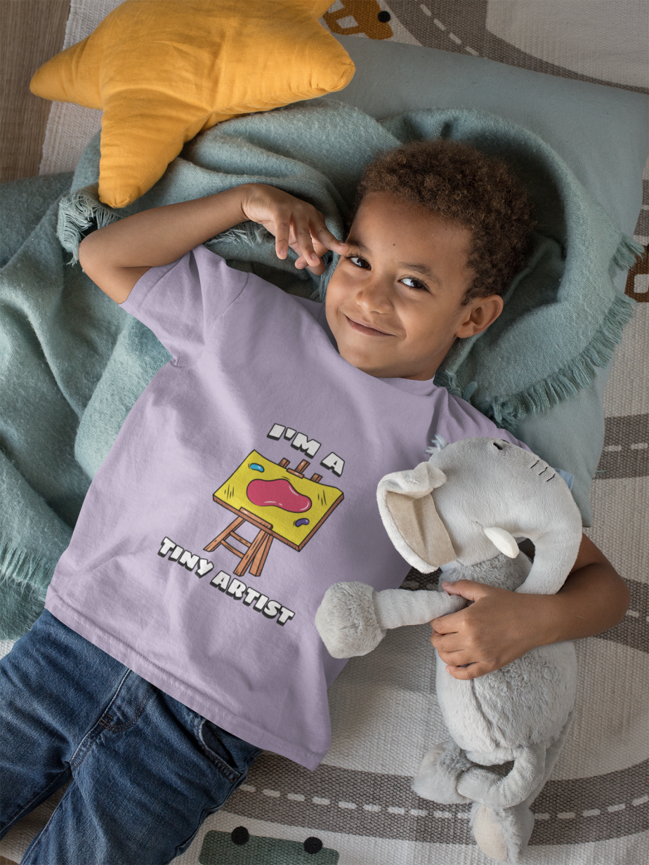 i am tiny artist round neck 100% cotton t shirt