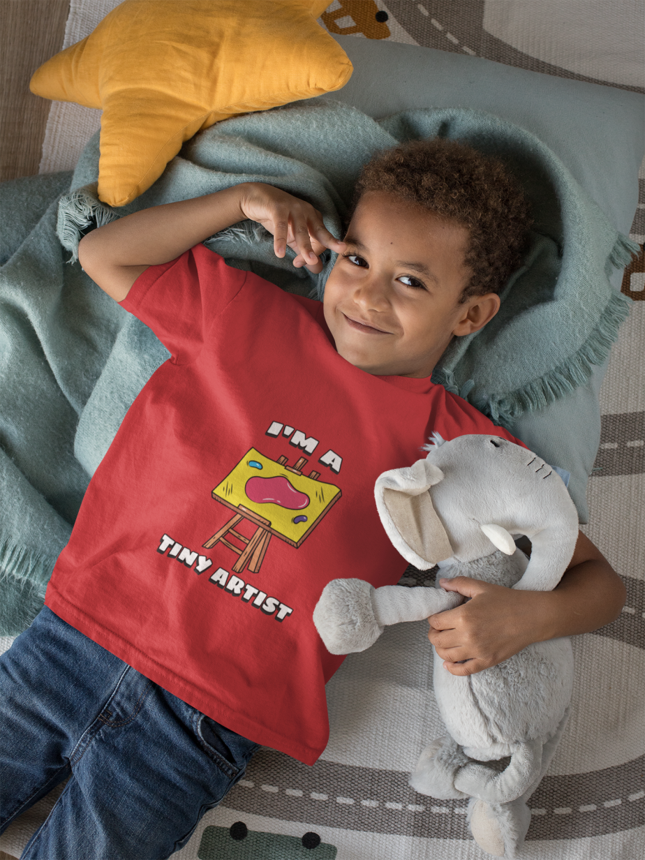 i am tiny artist round neck 100% cotton t shirt