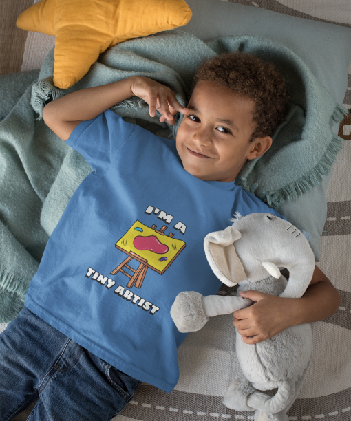 i am tiny artist round neck 100% cotton t shirt