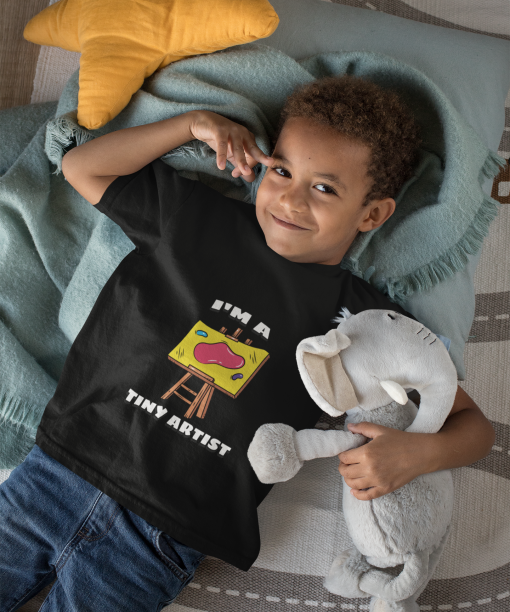 i am tiny artist round neck 100% cotton t shirt