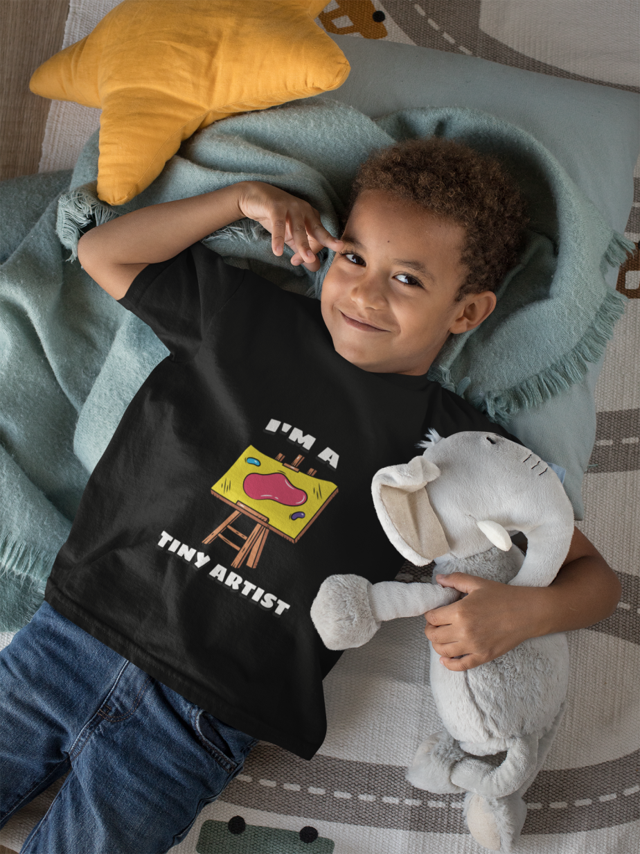 i am tiny artist round neck 100% cotton t shirt