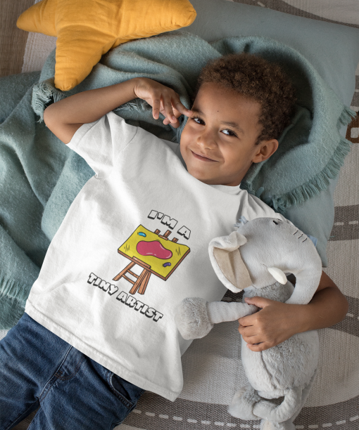 i am tiny artist round neck 100% cotton t shirt