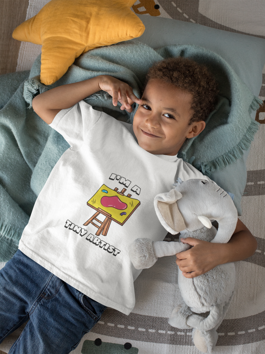 i am tiny artist round neck 100% cotton t shirt