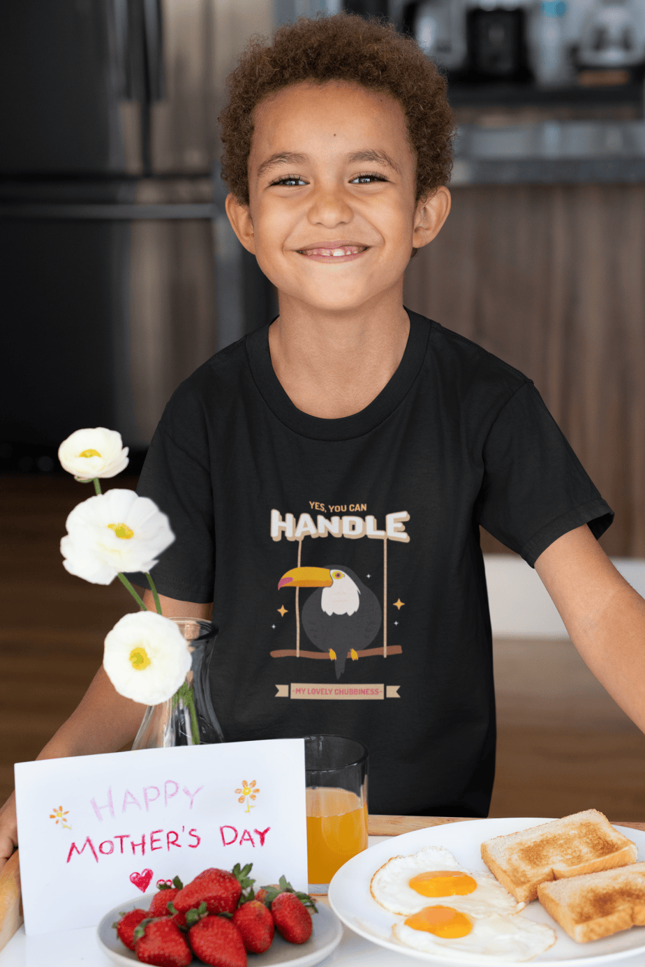 yes, you can handle my lovely chubbiness round neck 100% cotton t shirt for kids