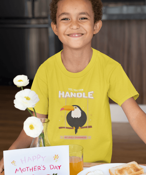 yes, you can handle my lovely chubbiness round neck 100% cotton t shirt for kids