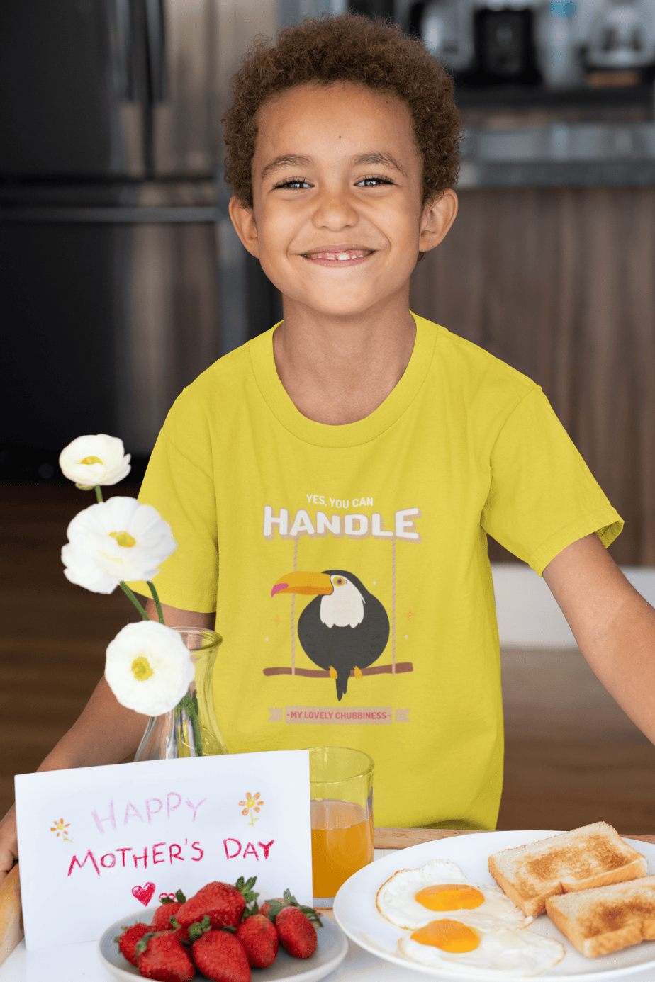 yes, you can handle my lovely chubbiness round neck 100% cotton t shirt for kids