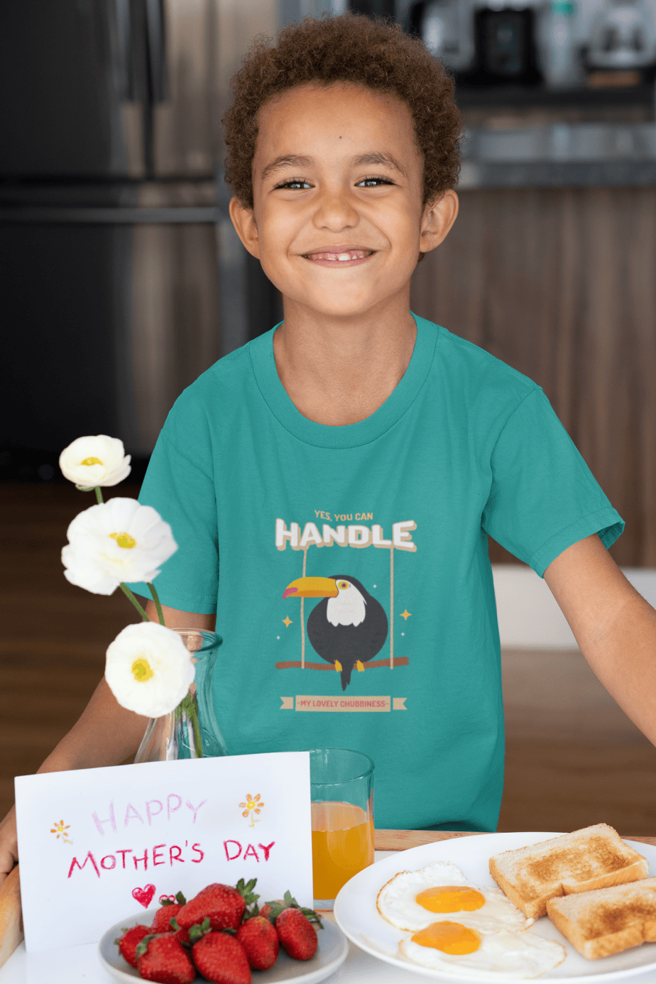 yes, you can handle my lovely chubbiness round neck 100% cotton t shirt for kids