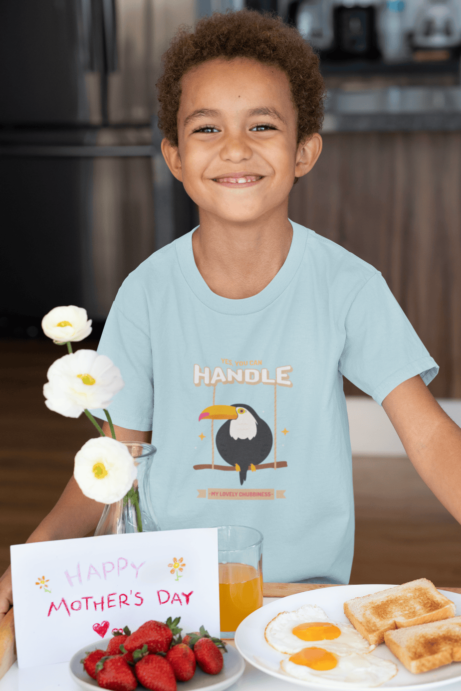 yes, you can handle my lovely chubbiness round neck 100% cotton t shirt for kids