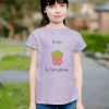 fries & everything round neck 100% cotton t shirt for kids