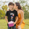 smile often worry less round neck 100% cotton t shirt for kids
