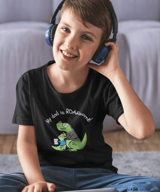 mom glasses round neck 100% cotton t shirt for kids (copy)