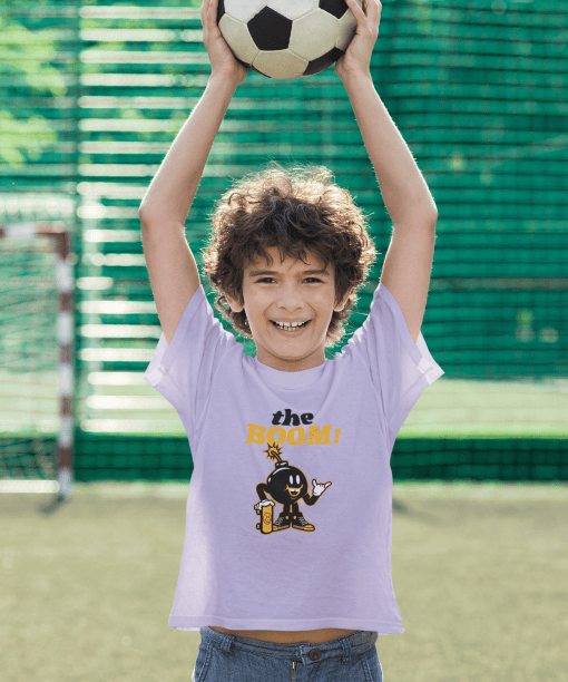 the boom round neck 100% cotton t shirt for kids