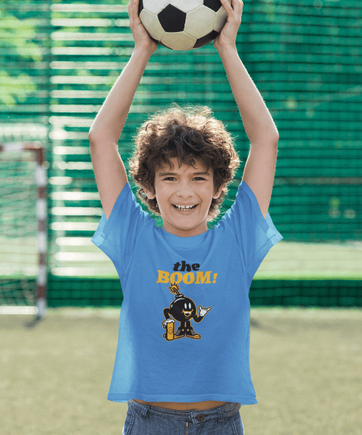 the boom round neck 100% cotton t shirt for kids