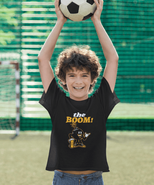the boom round neck 100% cotton t shirt for kids