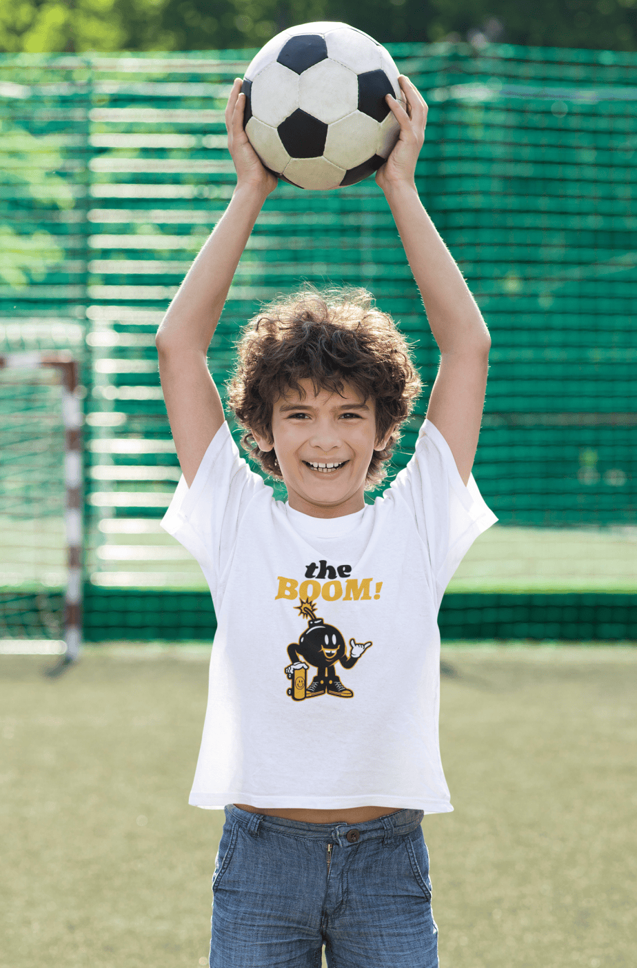 the boom round neck 100% cotton t shirt for kids