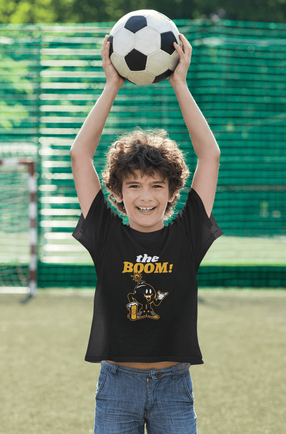 the boom round neck 100% cotton t shirt for kids