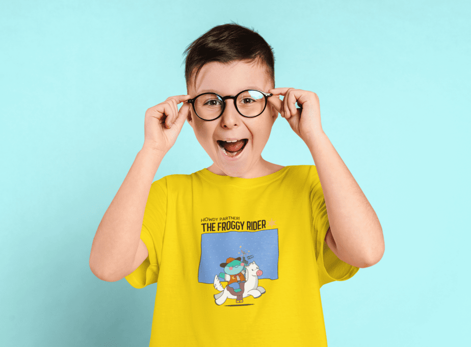 the boom round neck 100% cotton t shirt for kids