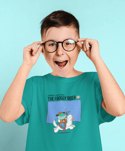 the boom round neck 100% cotton t shirt for kids
