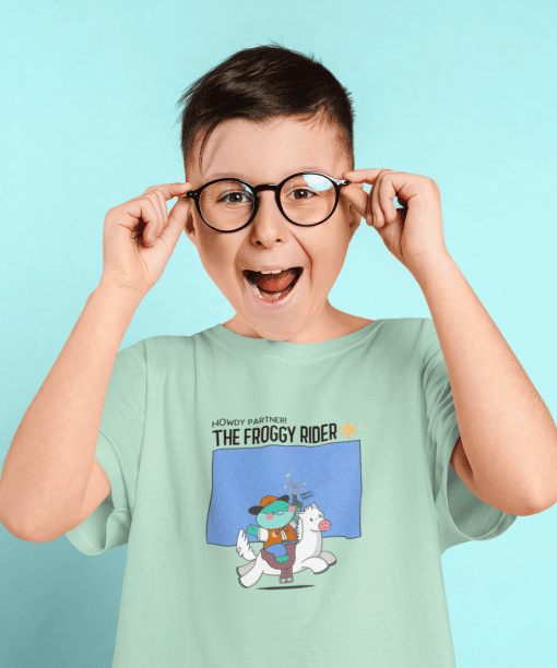 the boom round neck 100% cotton t shirt for kids