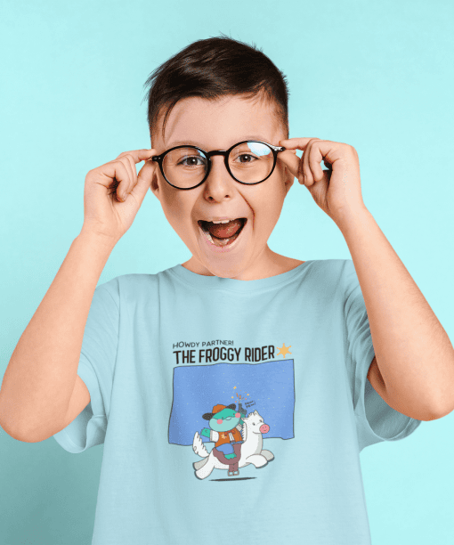 the boom round neck 100% cotton t shirt for kids