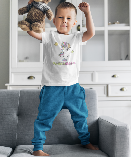 power magic round neck 100% cotton t shirt