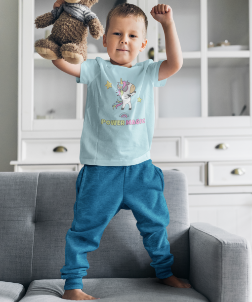 power magic round neck 100% cotton t shirt