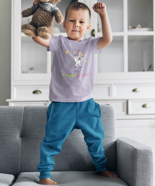 power magic round neck 100% cotton t shirt