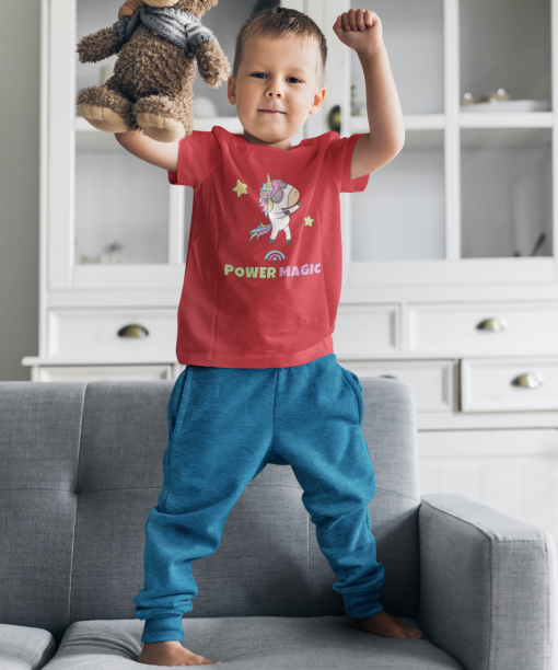 power magic round neck 100% cotton t shirt