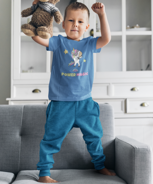 power magic round neck 100% cotton t shirt