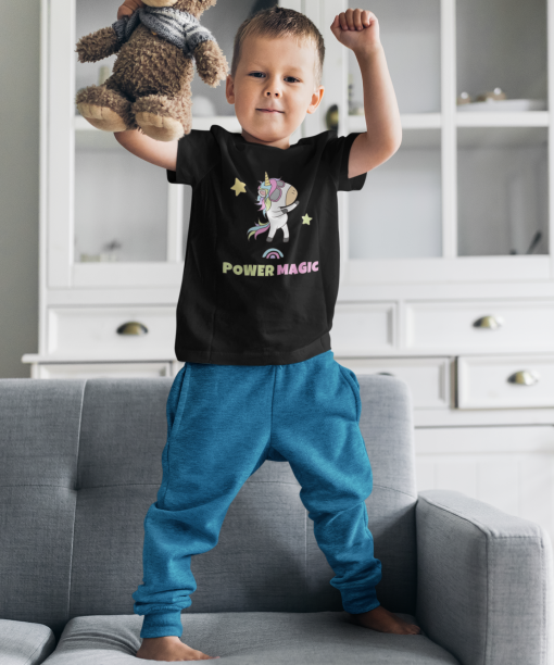 power magic round neck 100% cotton t shirt