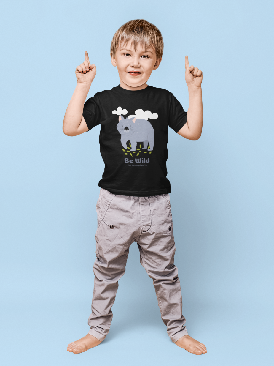 be wild . trust the timing of your life round neck 100% cotton t shirt