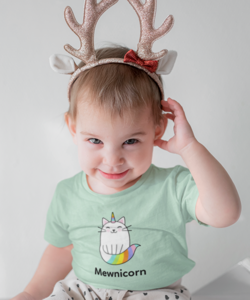 mewnicorn round neck 100% cotton t shirt